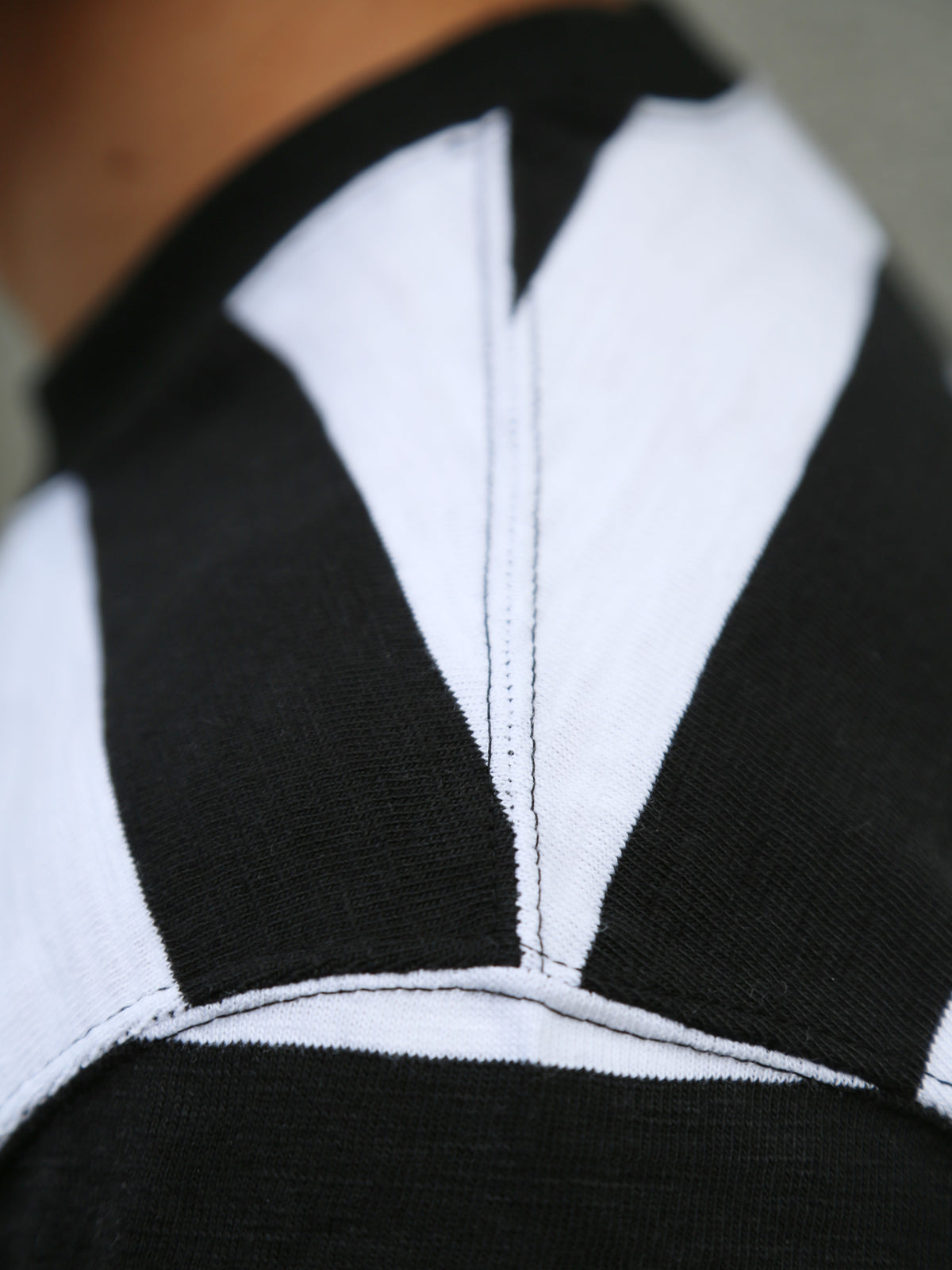 The Real McCoy's Buco Stripe Tee S/S – Black/White (BC24002-010)