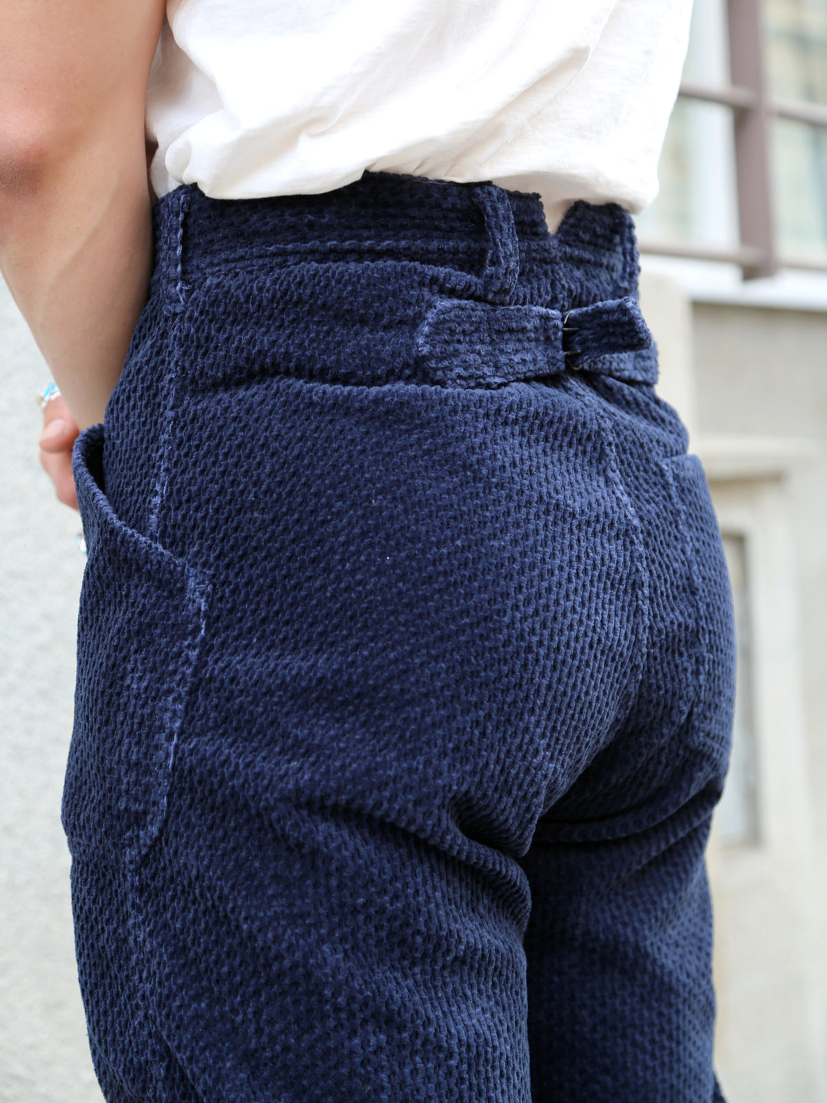 Black Sign 1920 Waffle Cord Montgomery Trousers – Deep Navy (BSFP-23507)