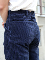 Black Sign 1920 Waffle Cord Montgomery Trousers – Deep Navy (BSFP-23507)