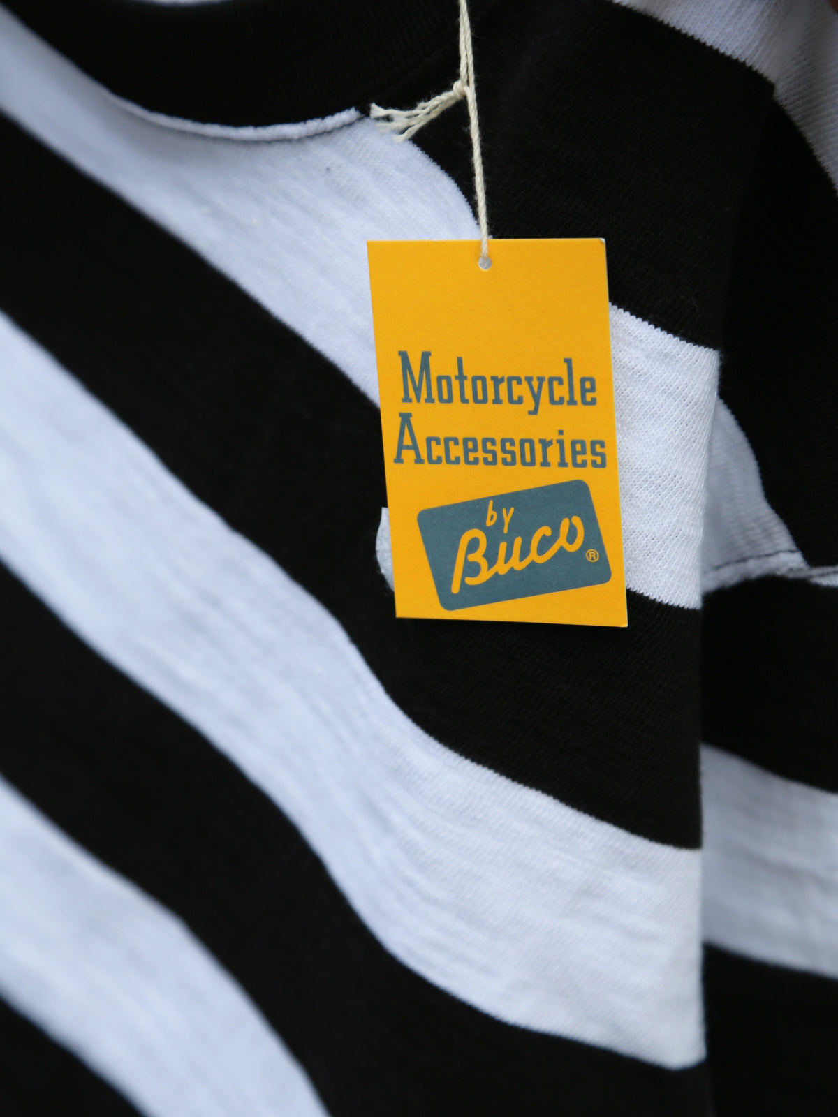 The Real McCoy's Buco Stripe Tee S/S – Black/White (BC24002-010)