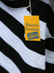 The Real McCoy's Buco Stripe Tee S/S – Black/White (BC24002-010)