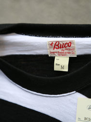 The Real McCoy's Buco Stripe Tee S/S – Black/White (BC24002-010)