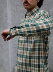 Nudie Jeans Julian Farmers Check Shirt – Racing Green (140871)