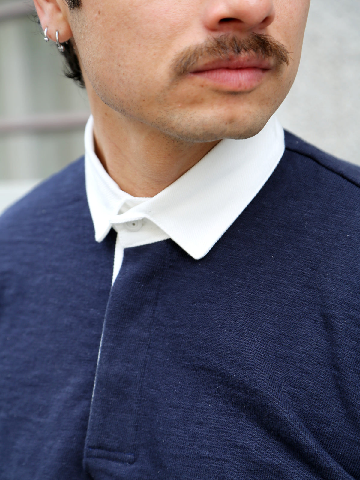The Real McCOY's Climbers' Striped Rugby Shirt – Navy/Ecru (MC25013)