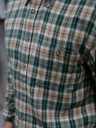 Nudie Jeans Julian Farmers Check Shirt – Racing Green (140871)