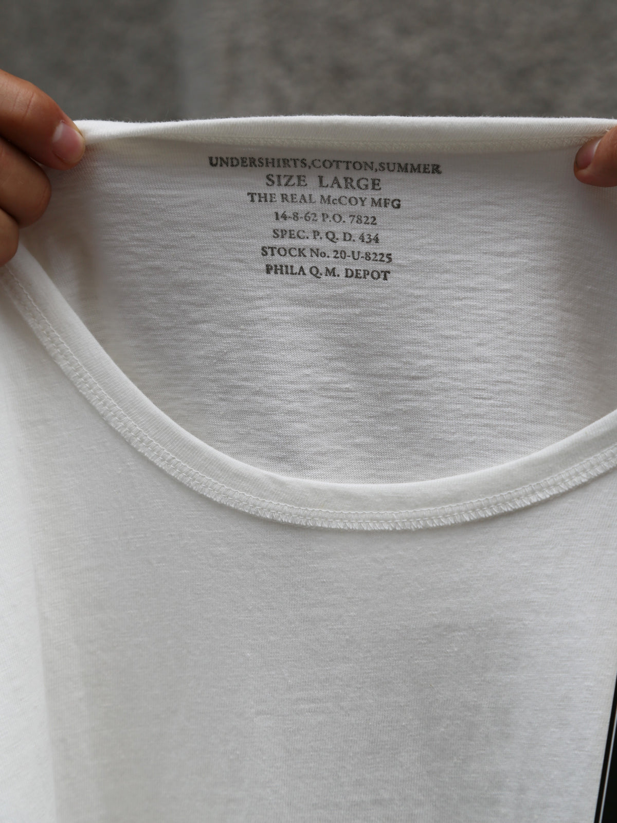 The Real McCoy's Summer Cotton Undershirt – White (MC24014-010)