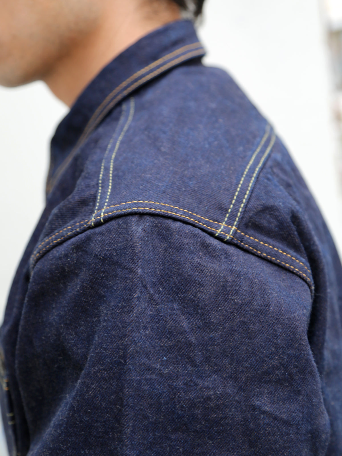 Studio D'Artsian 15Oz "AISHIBUZOME" Natural Indigo X Kakishibu Denim Shrit (D5702)
