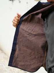 Studio D'Artsian 15Oz "AISHIBUZOME" Natural Indigo X Kakishibu Denim Shrit (D5702)