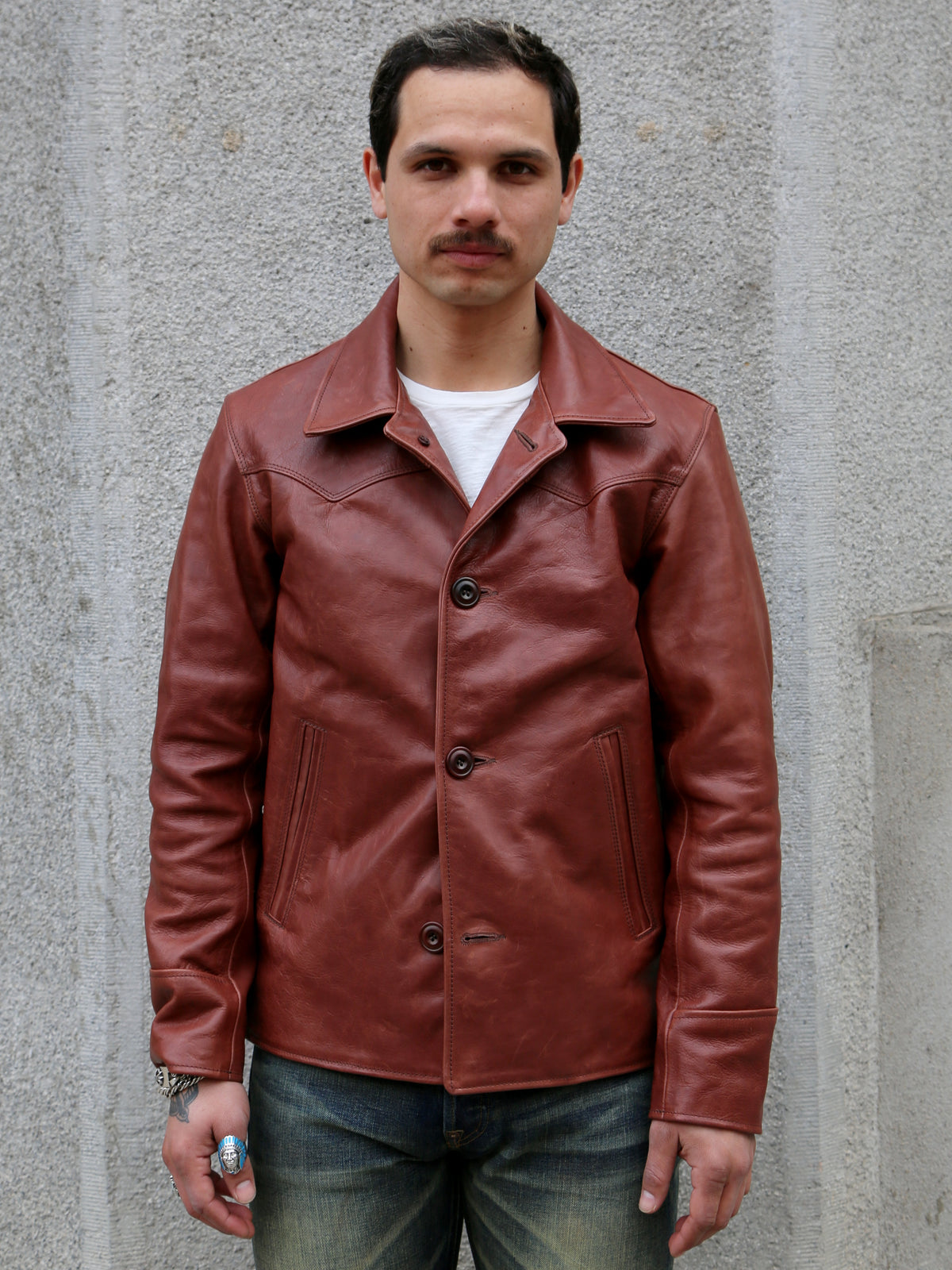 Simmons Bilt Ranch Jacket Japanese Light Brown (horse hide)