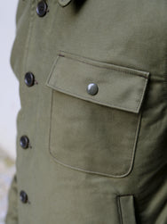 Iron Heart IHM-40-GRN Whipcord A2 Deck Jacket - Olive Drab Green