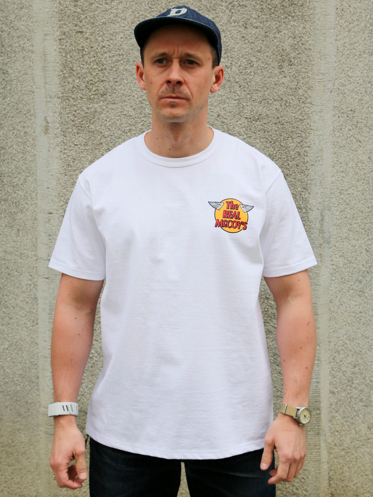 The Real McCOY's The RMC Logo Tee S/S – White (MC24004)