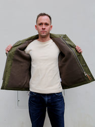 Iron Heart IHM-40-GRN Whipcord A2 Deck Jacket - Olive Drab Green