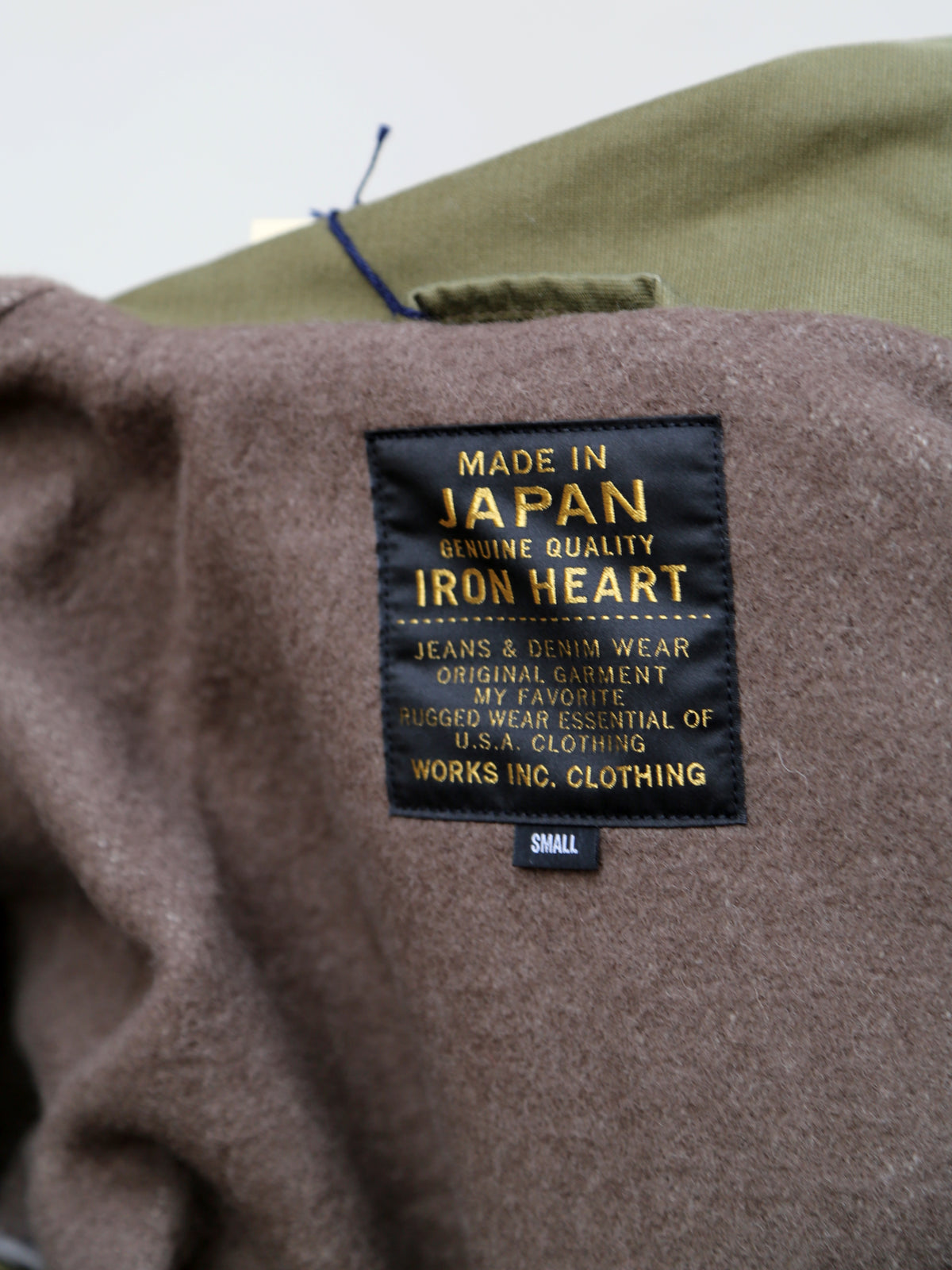 Iron Heart IHM-40-GRN Whipcord A2 Deck Jacket - Olive Drab Green