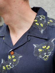 Nudie Jeans Arvid The Cat Hawaii Shirt – Antracite (140894)