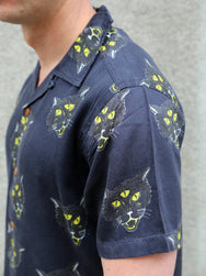Nudie Jeans Arvid The Cat Hawaii Shirt – Antracite (140894)