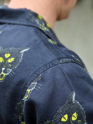 Nudie Jeans Arvid The Cat Hawaii Shirt – Antracite (140894)