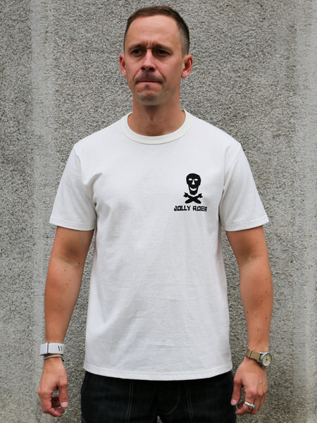 The Real McCoy's Jolly Roger Best Damn Group Military Tee – White (MC25004-010)