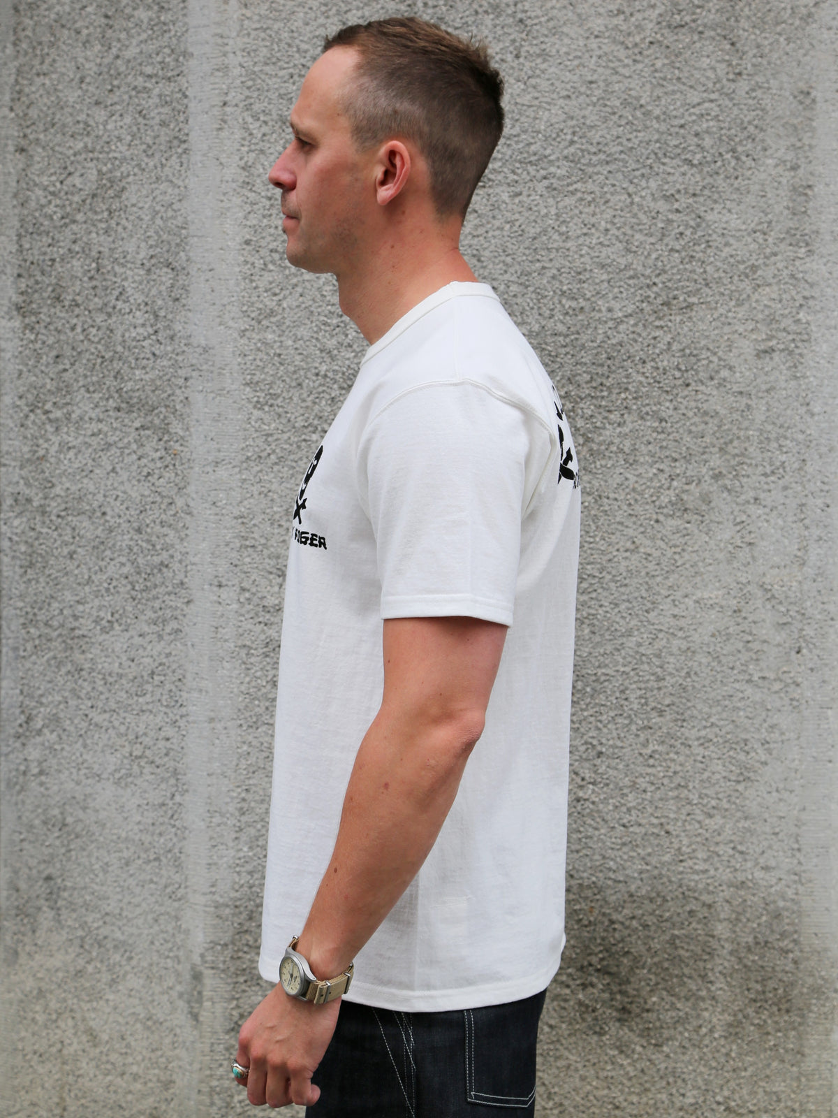 The Real McCoy's Jolly Roger Best Damn Group Military Tee – White (MC25004-010)