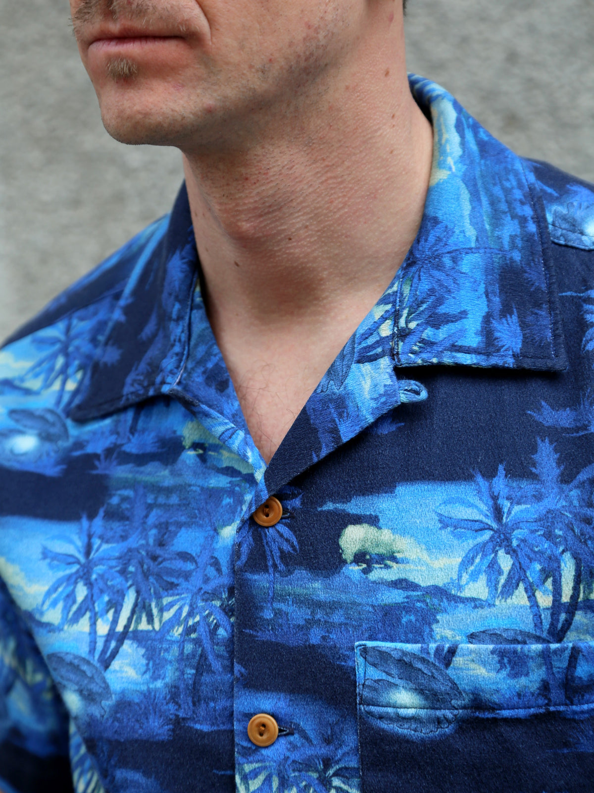 Nudie Jeans Arvid Pearls Hawaii Shirt – Blueberry (140878)
