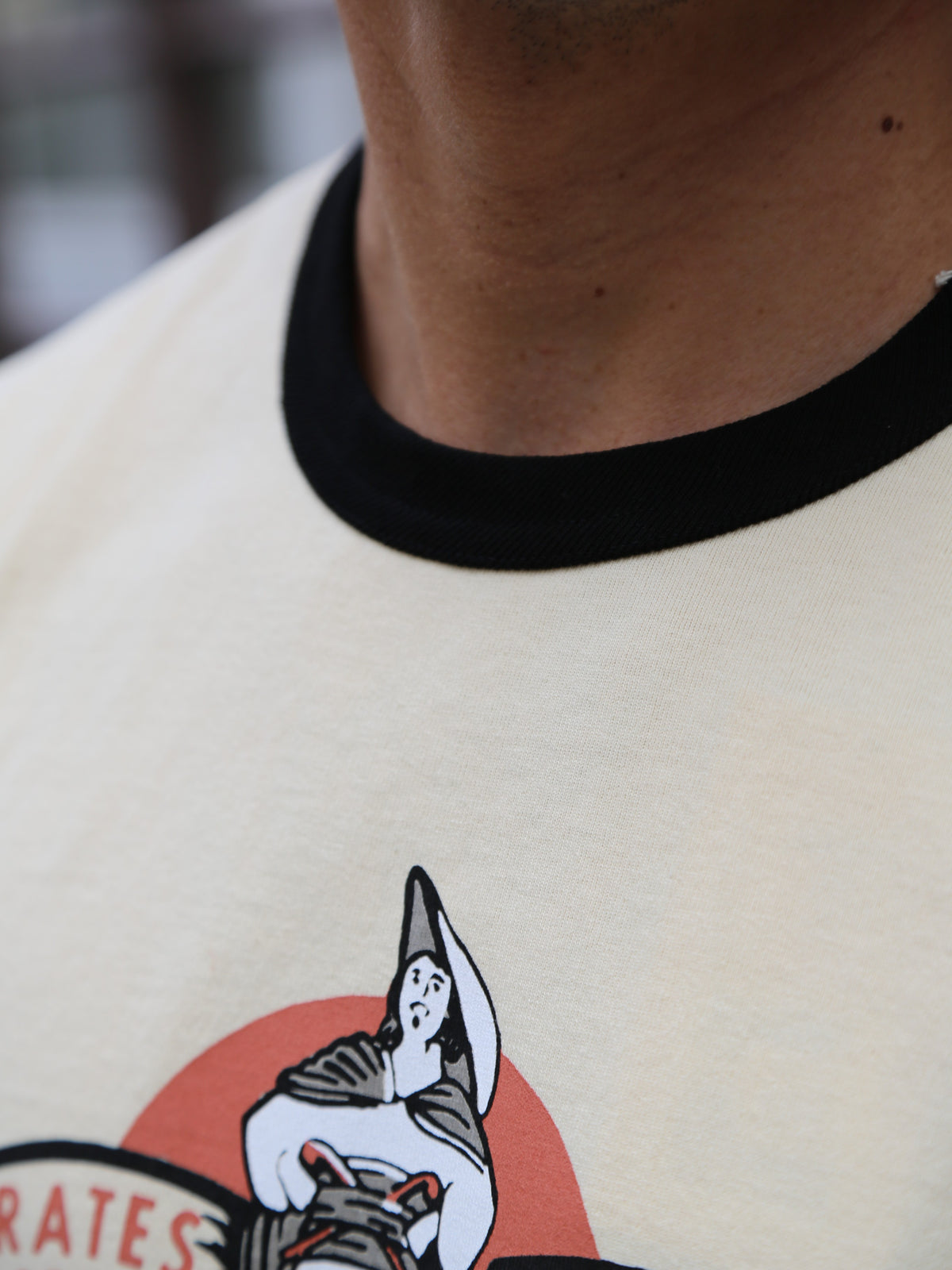 The Real McCoy's Military Tee, USS Kidd – Ecru/Black (MC25005-301)