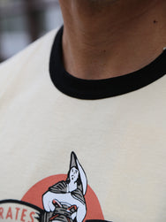 The Real McCoy's Military Tee, USS Kidd – Ecru/Black (MC25005-301)