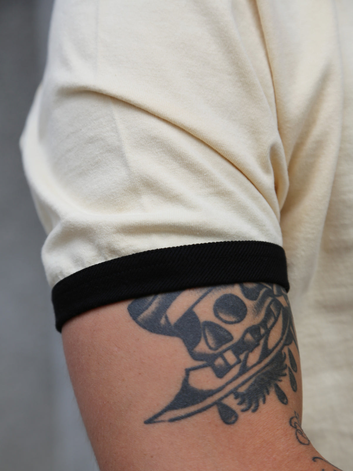 The Real McCoy's Military Tee, USS Kidd – Ecru/Black (MC25005-301)