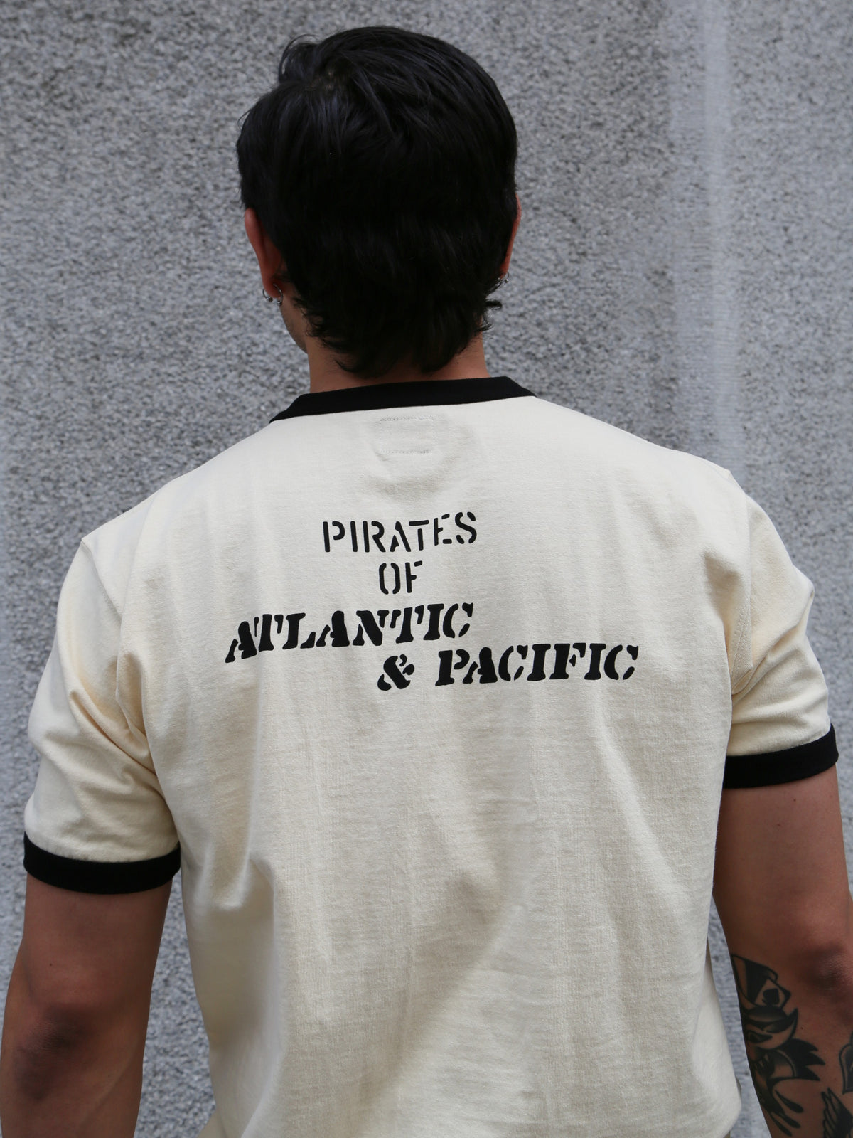 The Real McCoy's Military Tee, USS Kidd – Ecru/Black (MC25005-301)