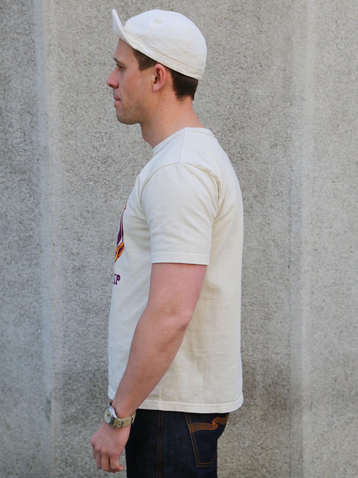 Studio d'Artisan Cotton Print T-Shirt Championship – Ivory (8163A)
