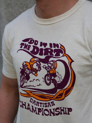Studio d'Artisan Cotton Print T-Shirt Championship – Ivory (8163A)