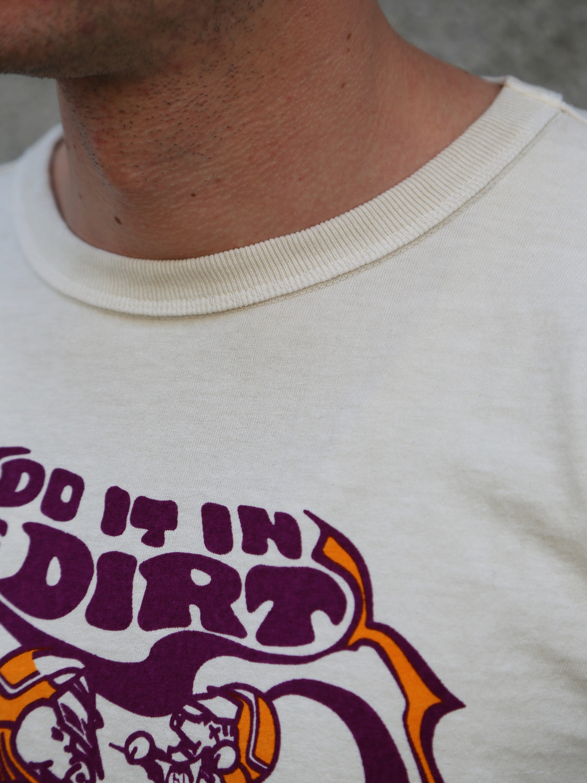 Studio d'Artisan Cotton Print T-Shirt Championship – Ivory (8163A)