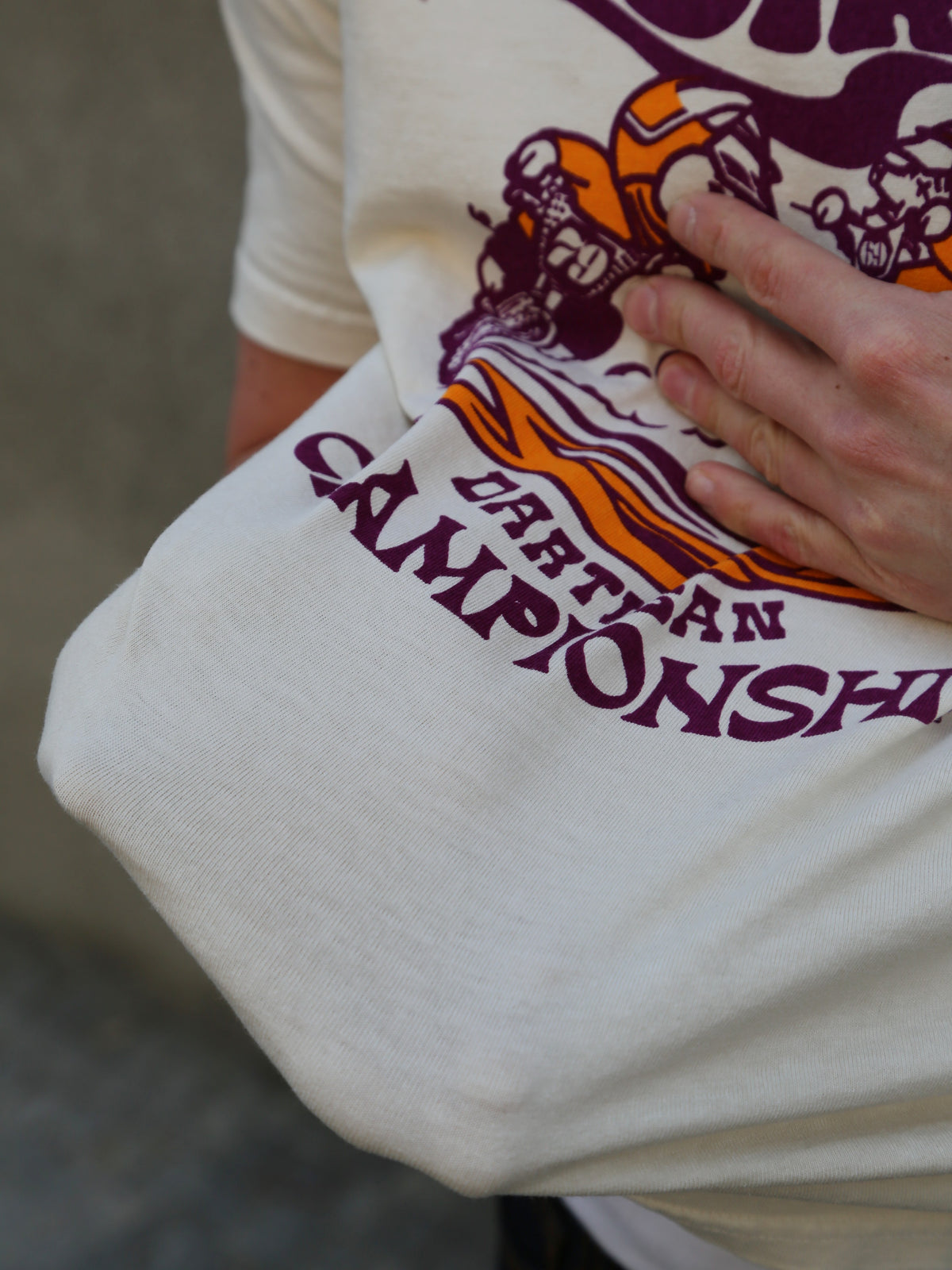 Studio d'Artisan Cotton Print T-Shirt Championship – Ivory (8163A)
