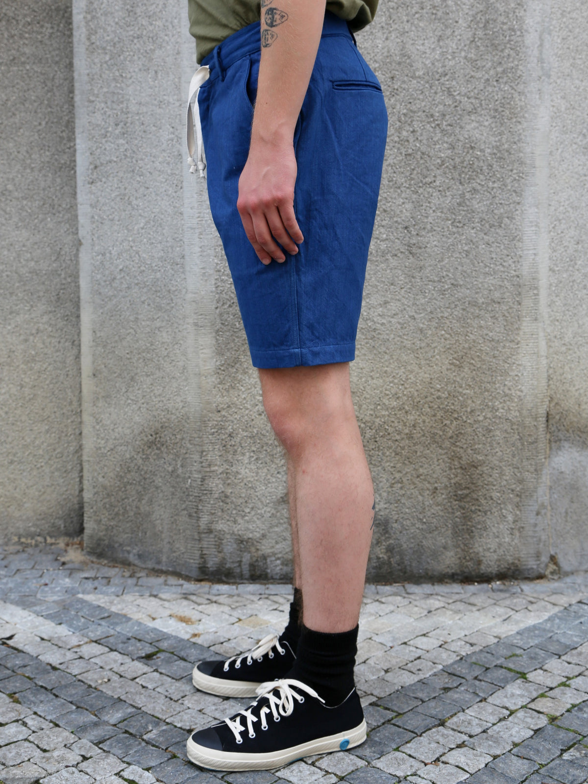 Samurai Jeans "ASAGI HBT" Ez Shorts – Natural Indigo (SJSP25-AHB)