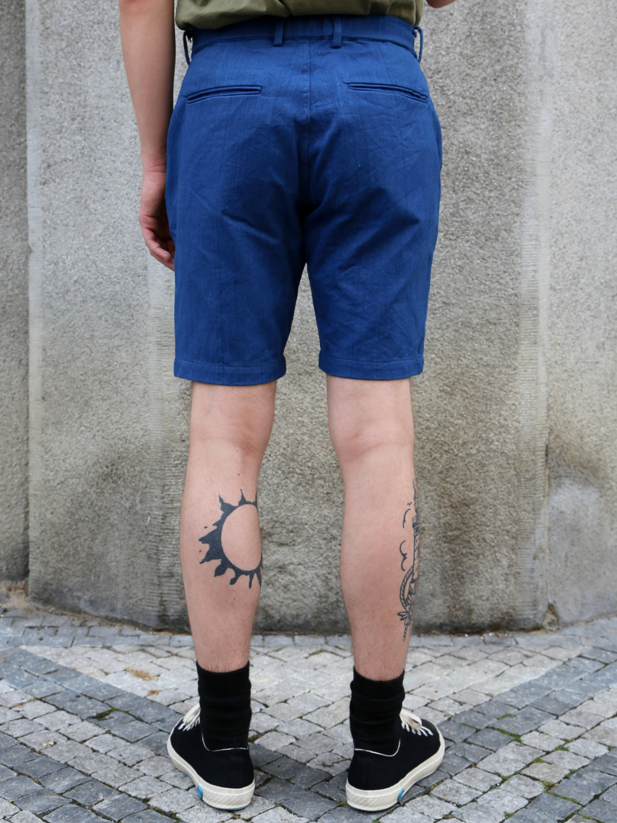 Samurai Jeans "ASAGI HBT" Ez Shorts – Natural Indigo (SJSP25-AHB)