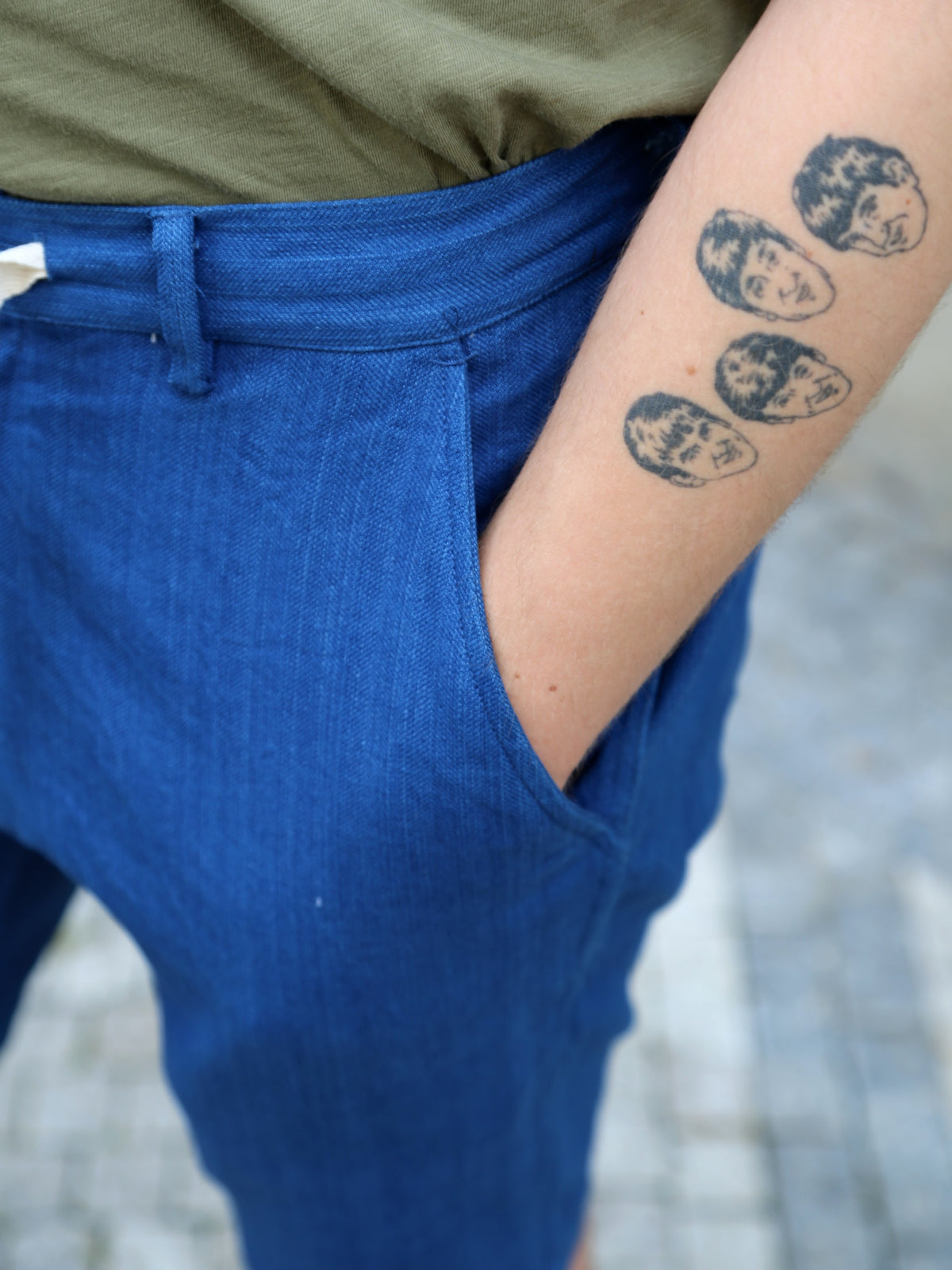 Samurai Jeans "ASAGI HBT" Ez Shorts – Natural Indigo (SJSP25-AHB)