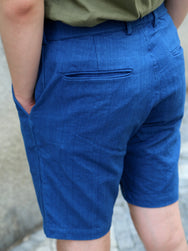 Samurai Jeans "ASAGI HBT" Ez Shorts – Natural Indigo (SJSP25-AHB)