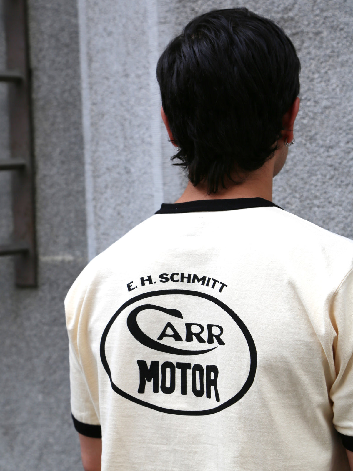 The Real McCoy's Whizz Gunner Tee – Cream/Black (MC25016-301)