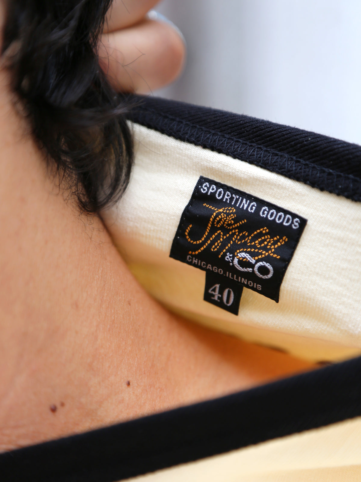 The Real McCoy's Whizz Gunner Tee – Cream/Black (MC25016-301)