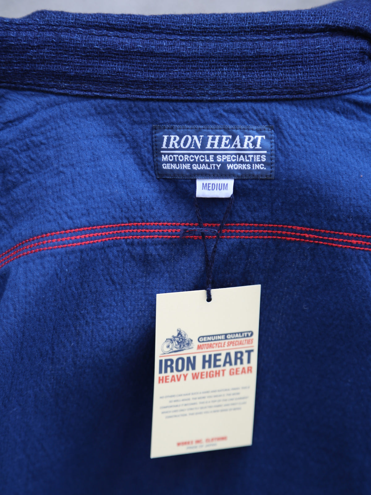 Iron Heart 5oz Double Gauze Short Sleeved Work Shirt – Indigo (IHSH-417-IND)