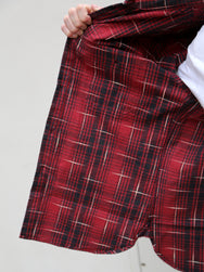 Studio d'Artisan "Midare Kasuri" Heavyweight Check Flannel Shirt – Red (5698)