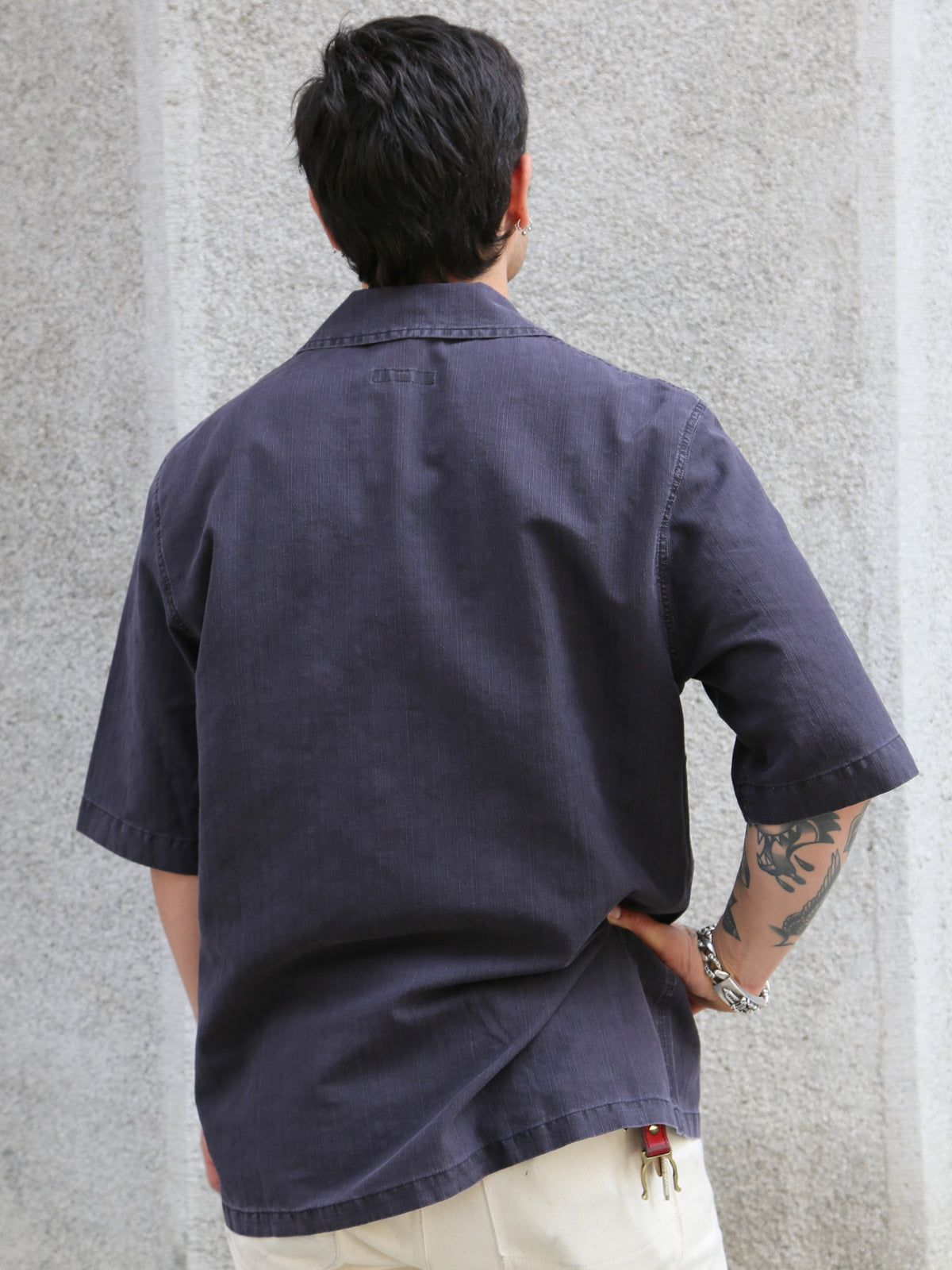 Fleurs de Bagne Cuba Shirt 2 pocket SS – Used Black (FDB-SHSS-CUBA-910-M)