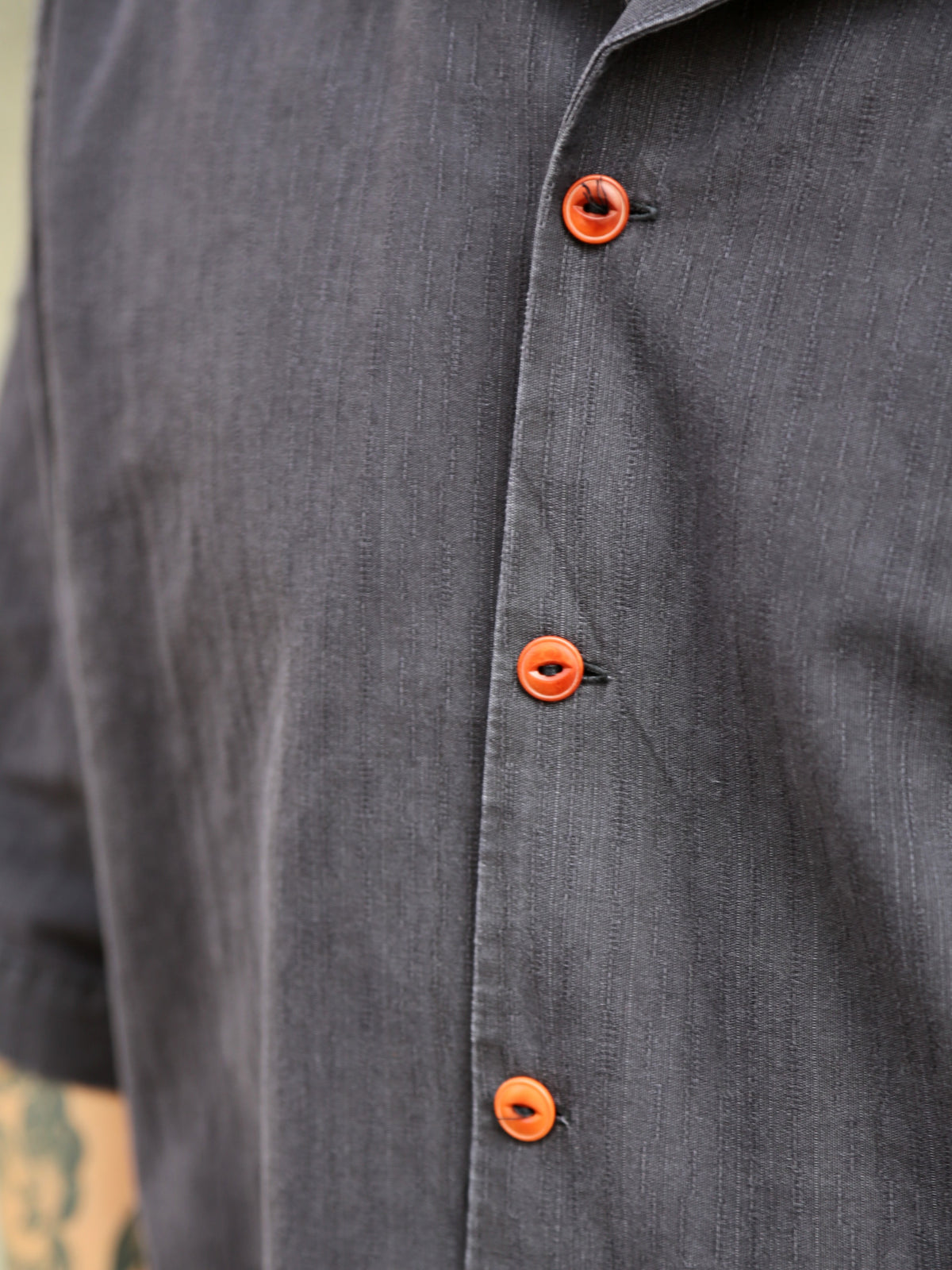 Fleurs de Bagne Cuba Shirt 2 pocket SS – Used Black (FDB-SHSS-CUBA-910-M)