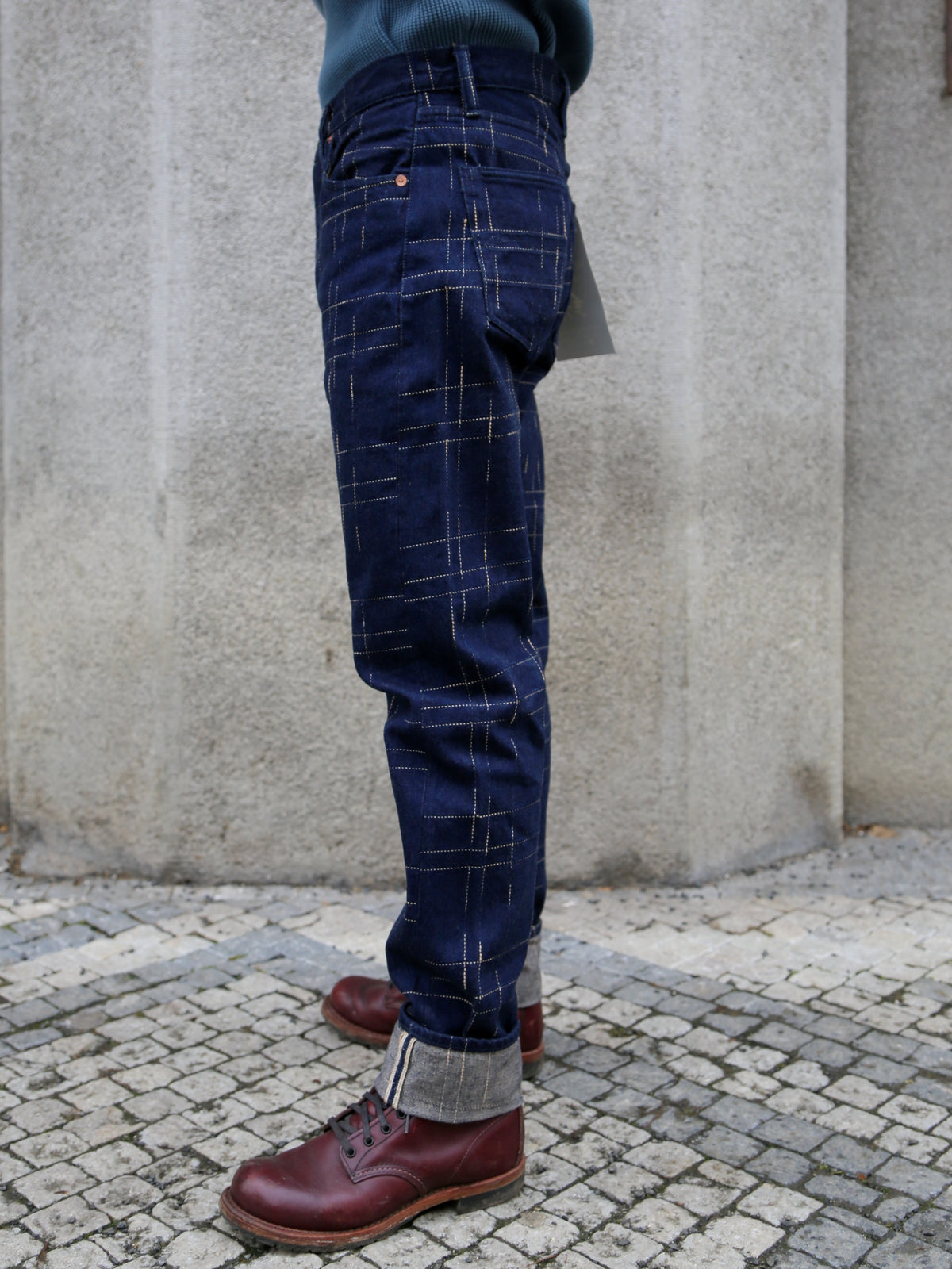 Studio D'Artisan Midare Kasuri Jeans – Indigo (D1878)