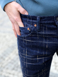 Studio D'Artisan Midare Kasuri Jeans – Indigo (D1878)