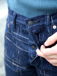Studio D'Artisan Midare Kasuri Jeans – Indigo (D1878)