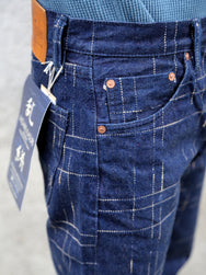 Studio D'Artisan Midare Kasuri Jeans – Indigo (D1878)