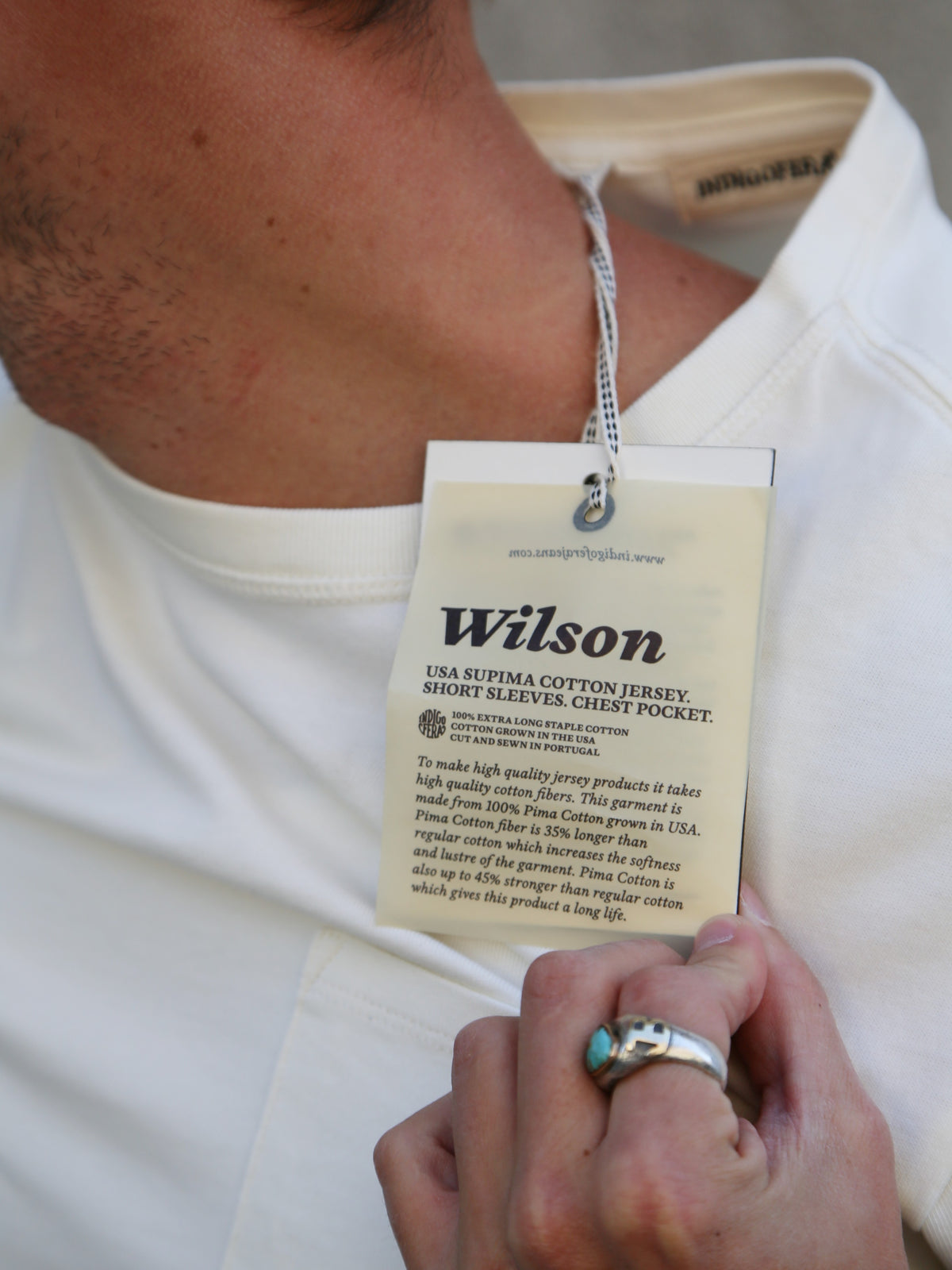 Indigofera Wilson T-Shirt – Cocatoo White (2301-155-10)