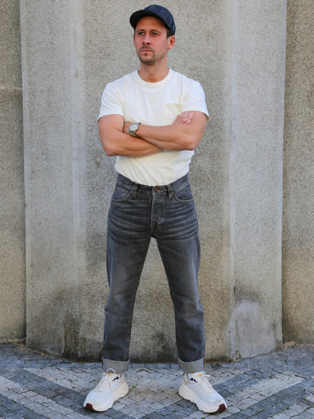 Nudie Jeans Steady Eddie II – Grey Crosshatch (114944)