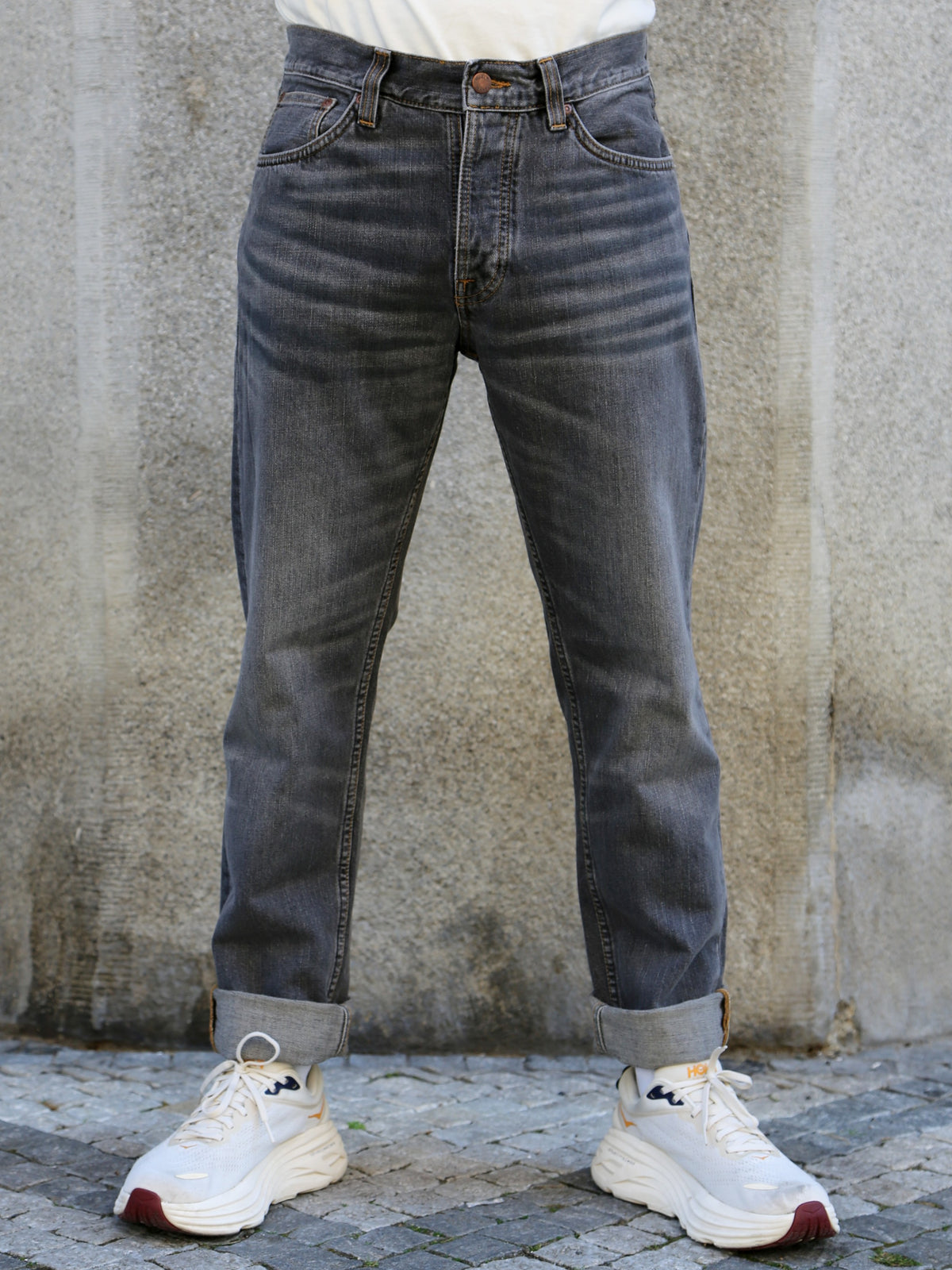 Nudie Jeans Steady Eddie II – Grey Crosshatch (114944)