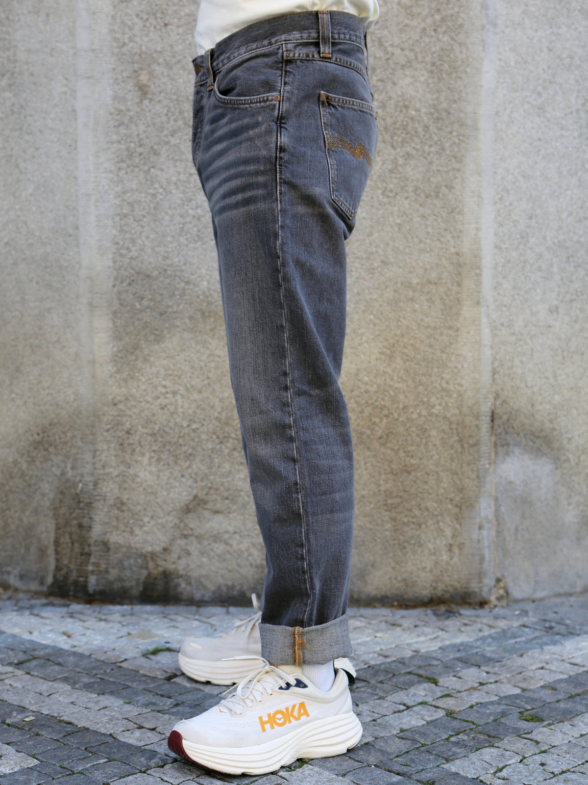 Nudie Jeans Steady Eddie II – Grey Crosshatch (114944)