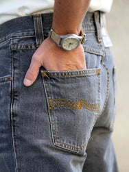 Nudie Jeans Steady Eddie II – Grey Crosshatch (114944)